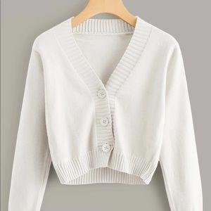 Button through crop cardigan